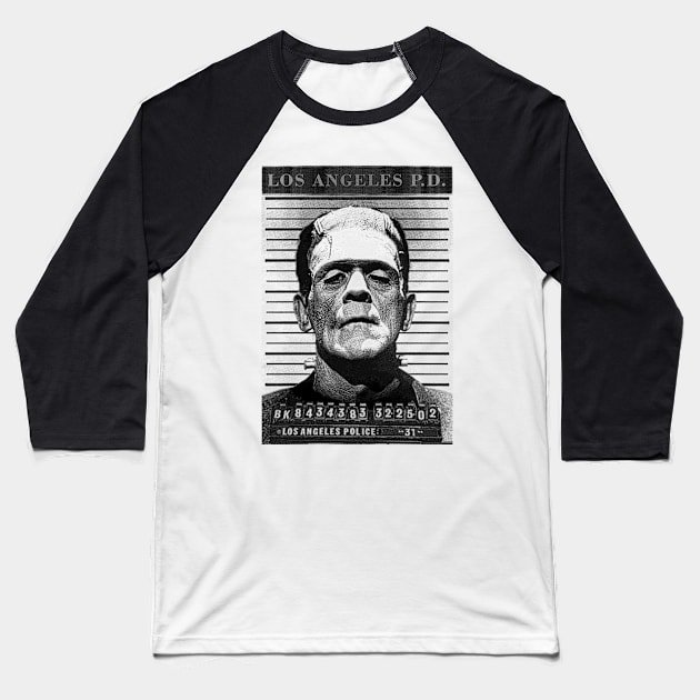 Cool Tees Classic Movies Frankenstein Baseball T-Shirt by COOLTEESCLUB